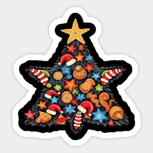 Starfish Christmas Sticker